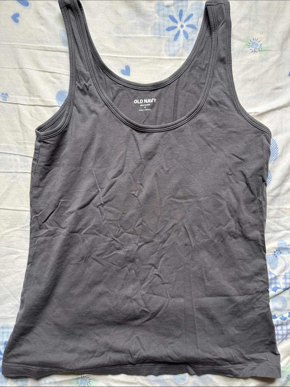 Old Navy Women's Charcoal Scoop Neck Tank Top